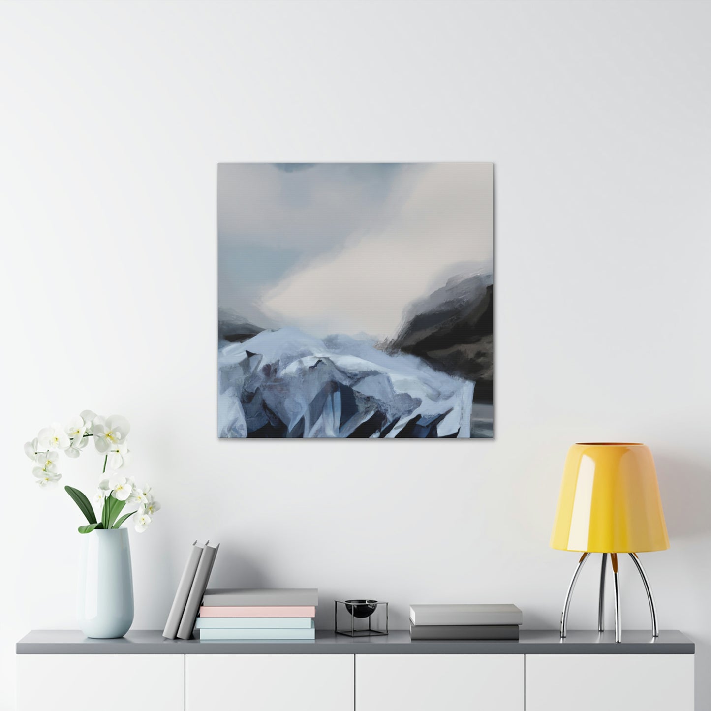 Glacier's Frozen Reflection - Canvas