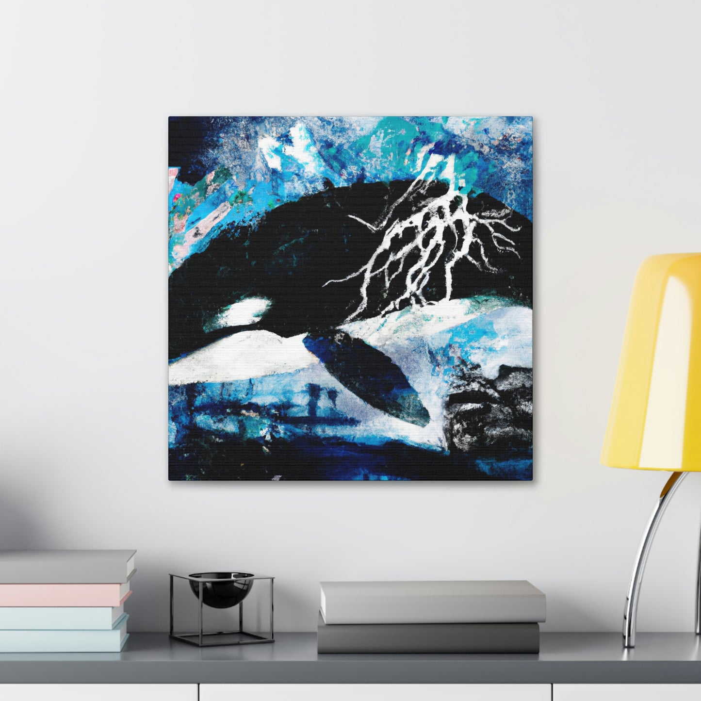 Whale in Abstract Form - Canvas