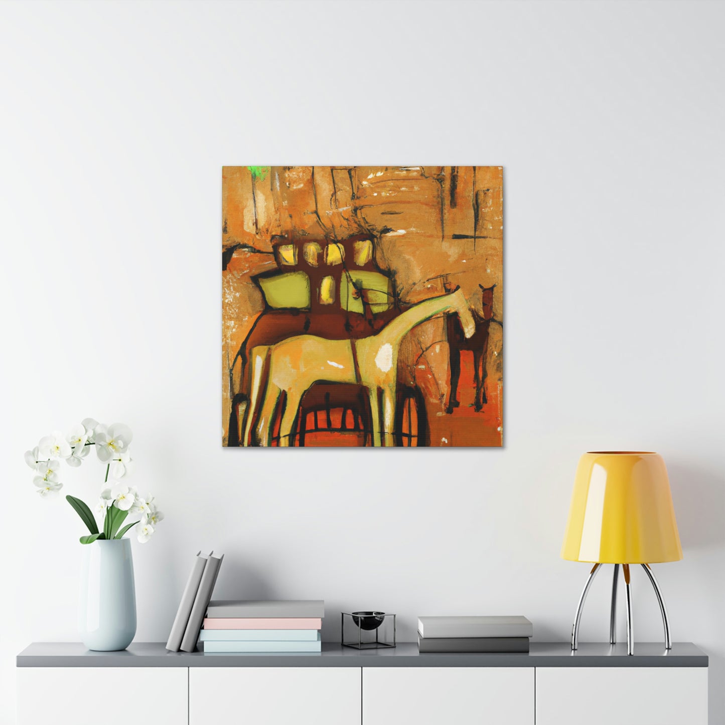 "Horse and Carriage Dawn" - Canvas