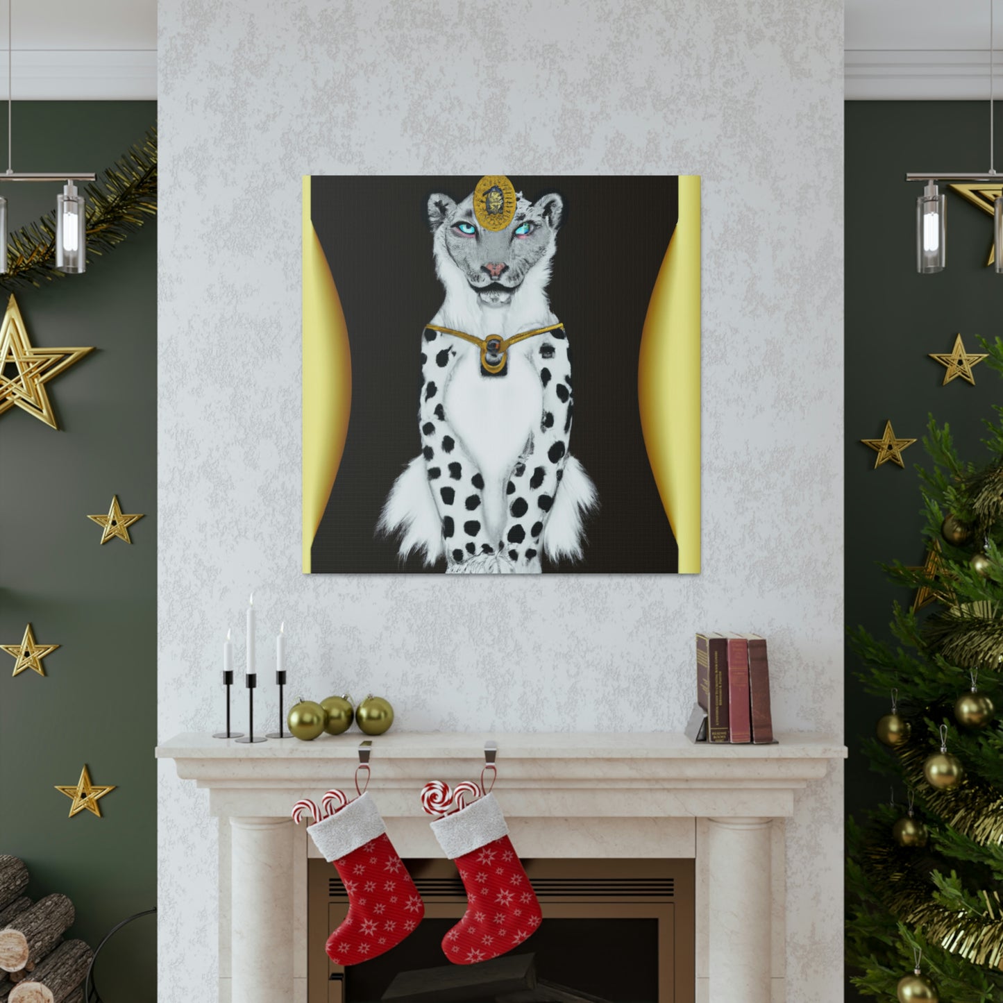 "Luxurious Snowy Panther" - Canvas