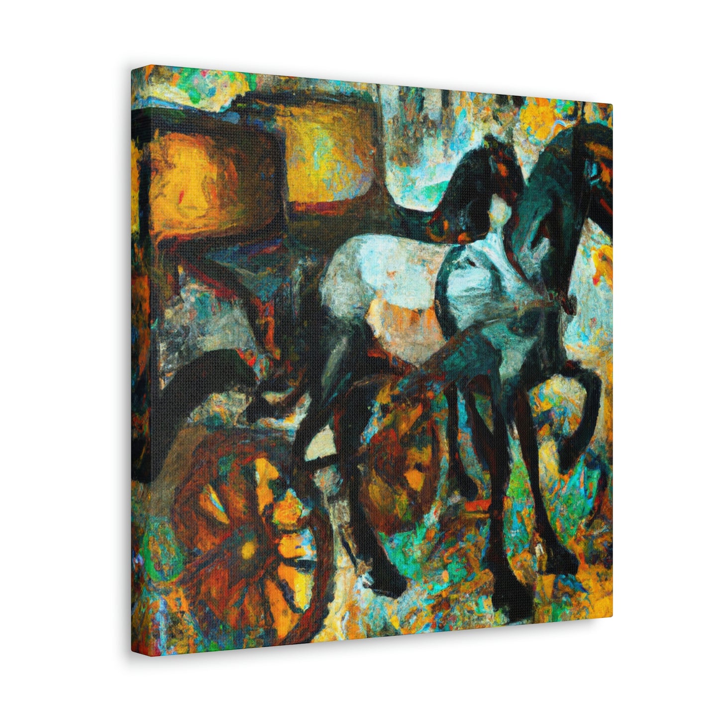 "Horse and Carriage Ride" - Canvas