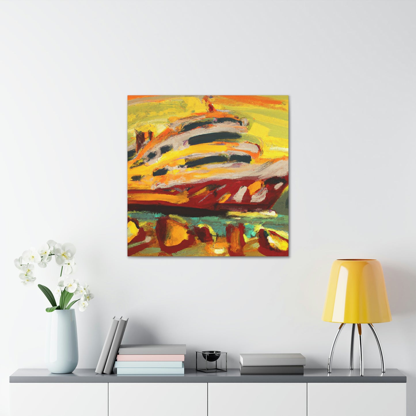 "Ferry of the 1940s" - Canvas