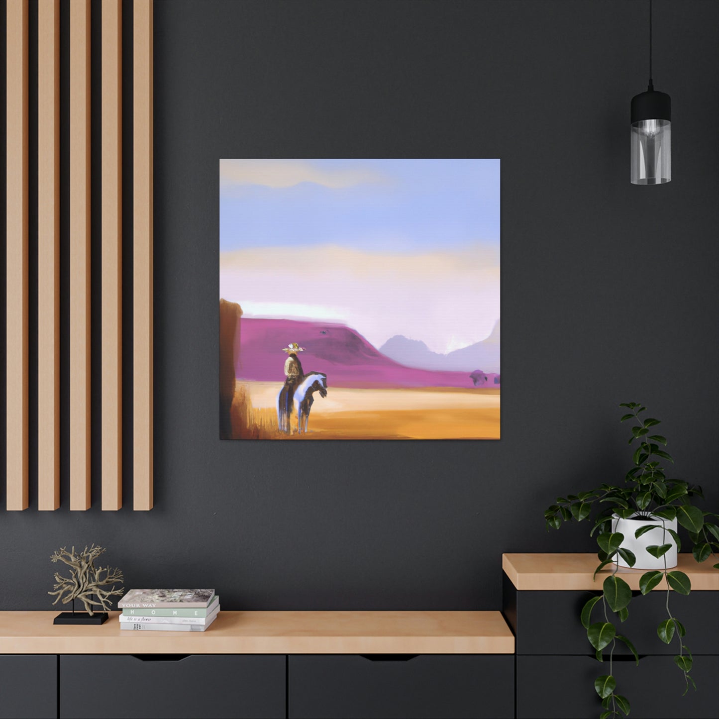 "Western Dusk Landscape" - Canvas