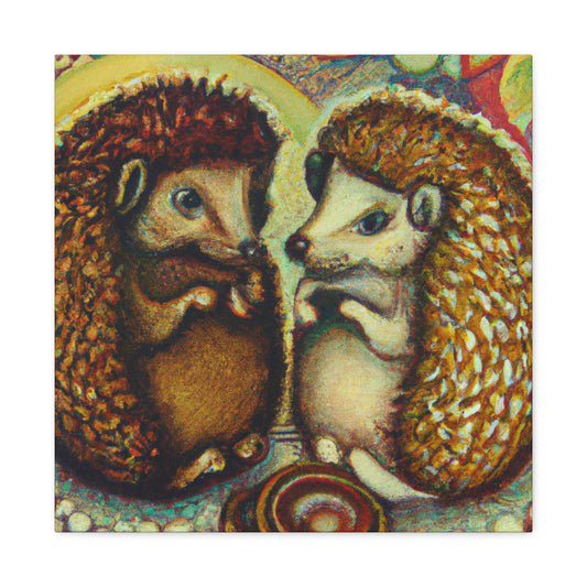 Hedgehogs in Moonlight - Canvas