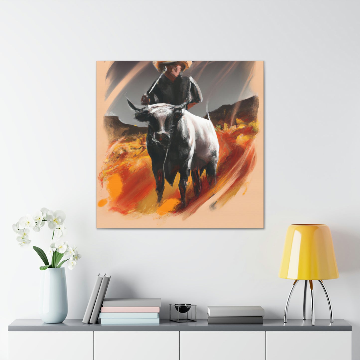 Cattle Branding Landscape - Canvas