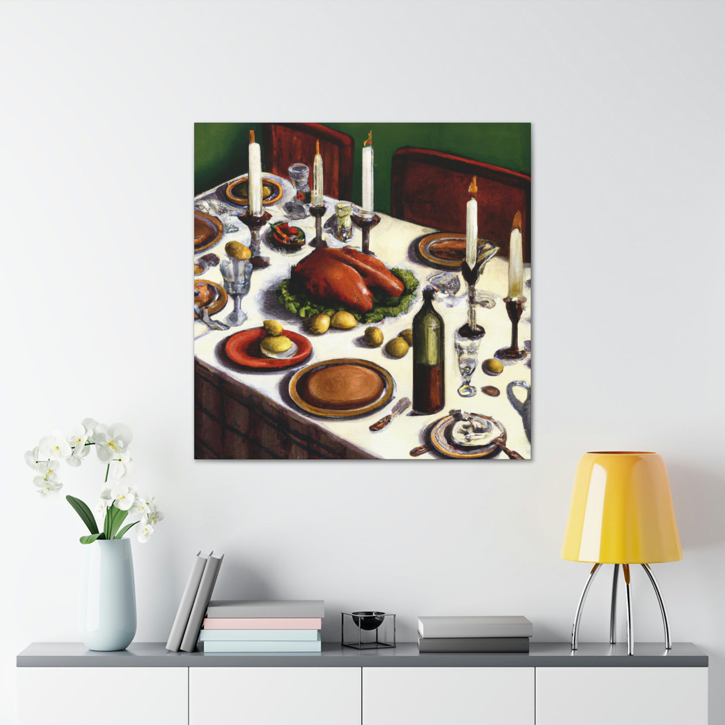 Family's Evening Meal - Canvas