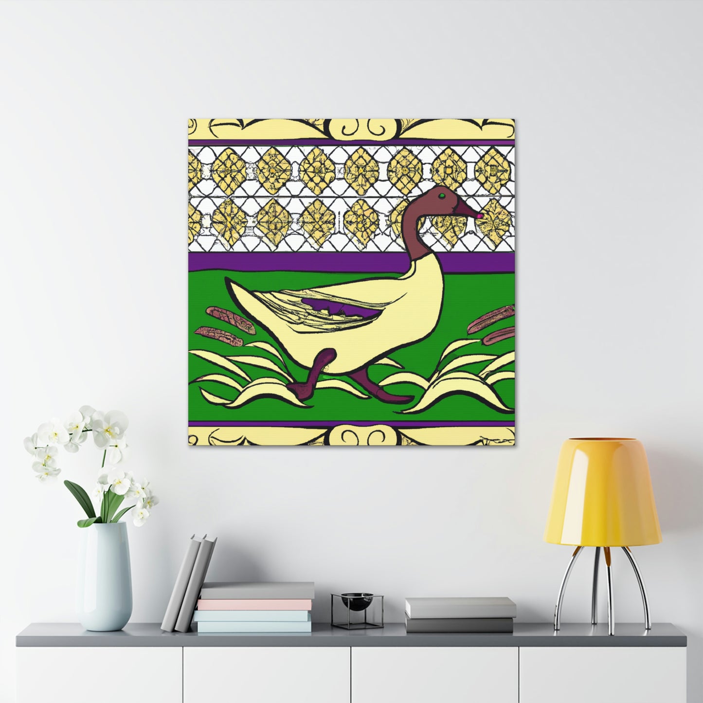 "Duck in Art Nouveau". - Canvas