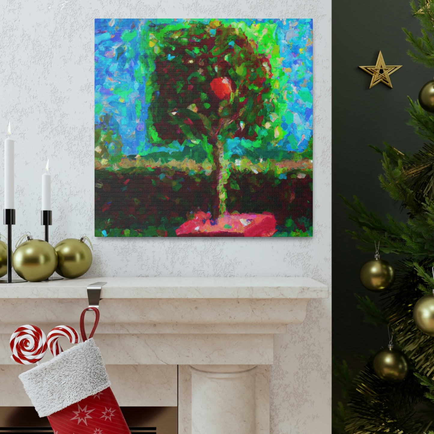 "Apple Tree Harvest Joy" - Canvas