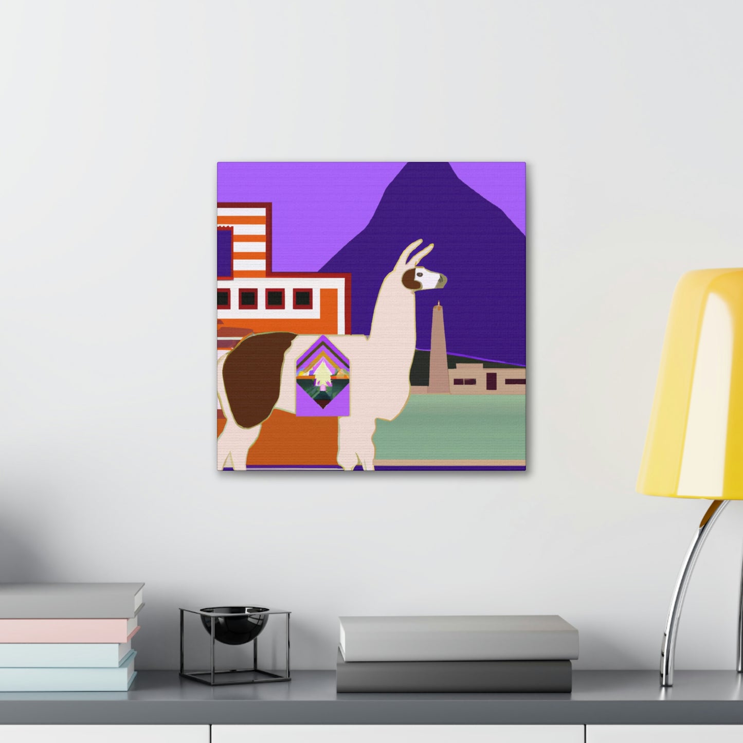 Llama Art Deco Splendor - Canvas