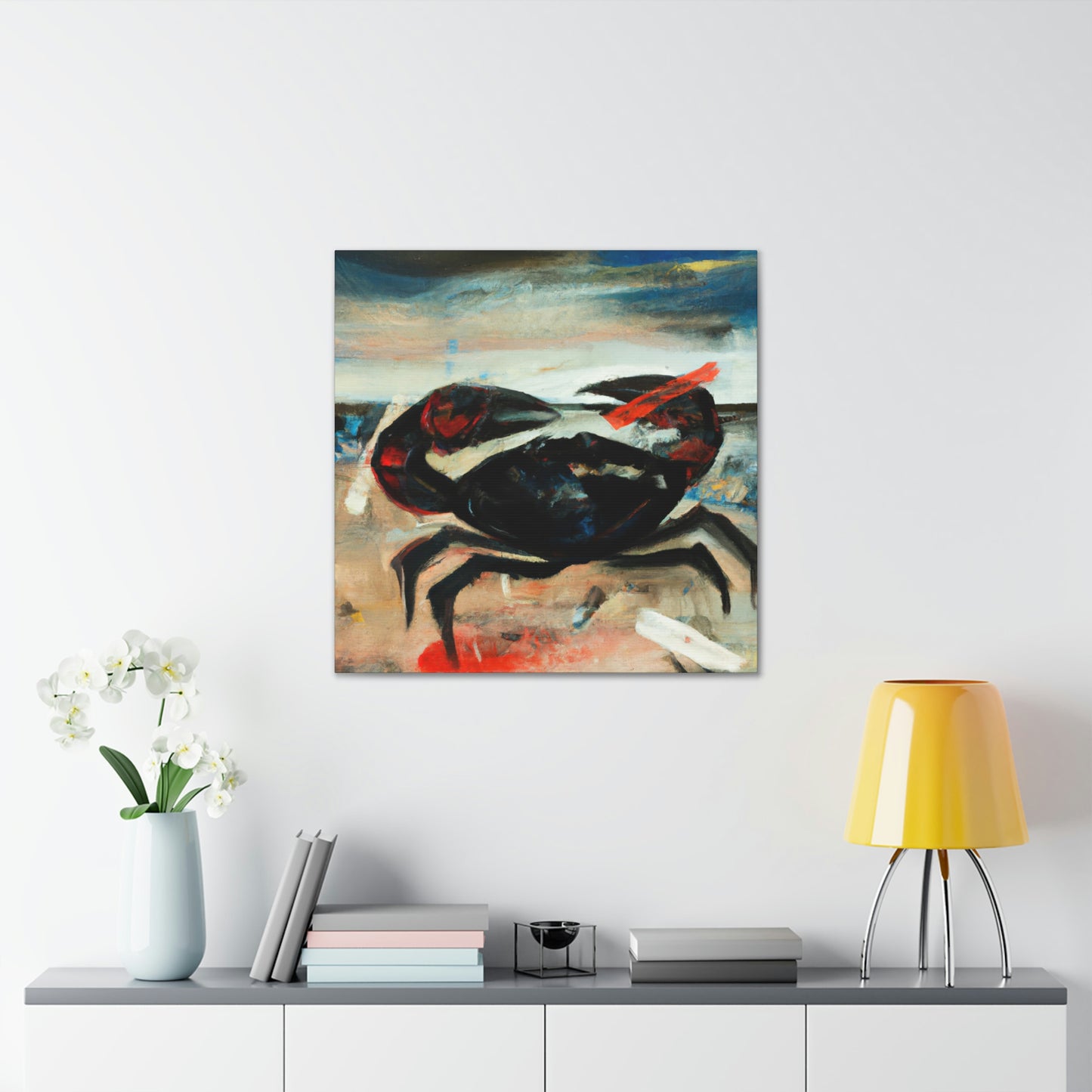 Crab on Abstract Canvas - Canvas