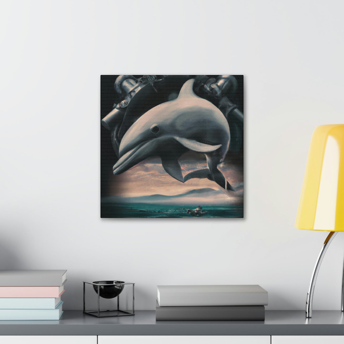 Dolphin's Clockwork Dream - Canvas