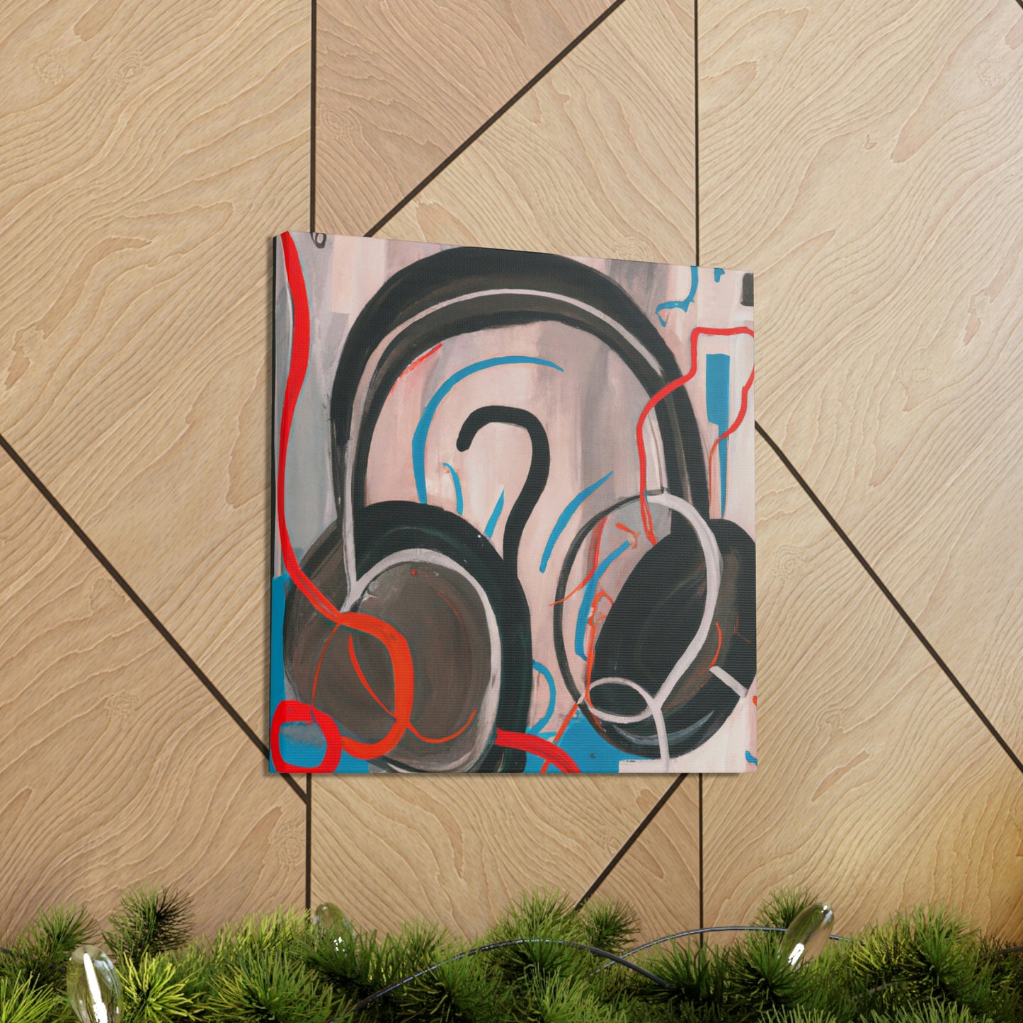 Headphones in Expressionism - Canvas