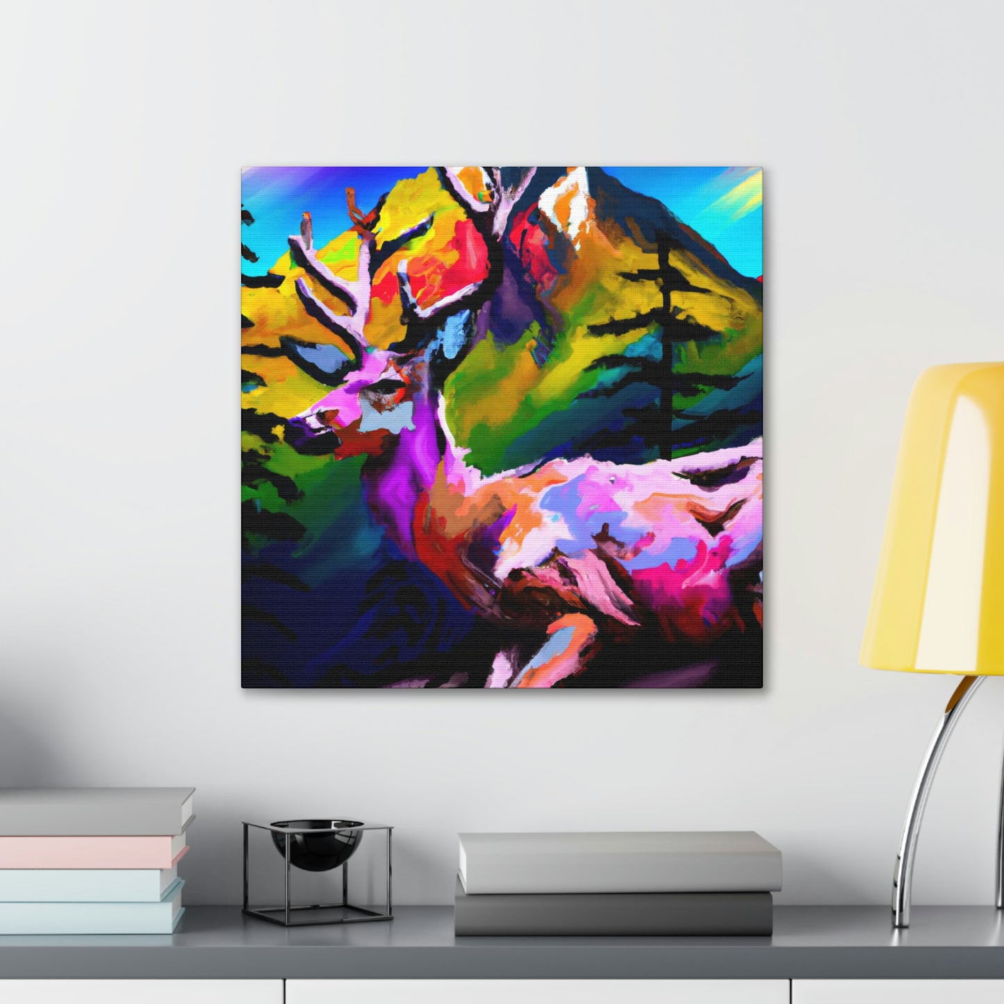 Deer in Technicolor - Canvas