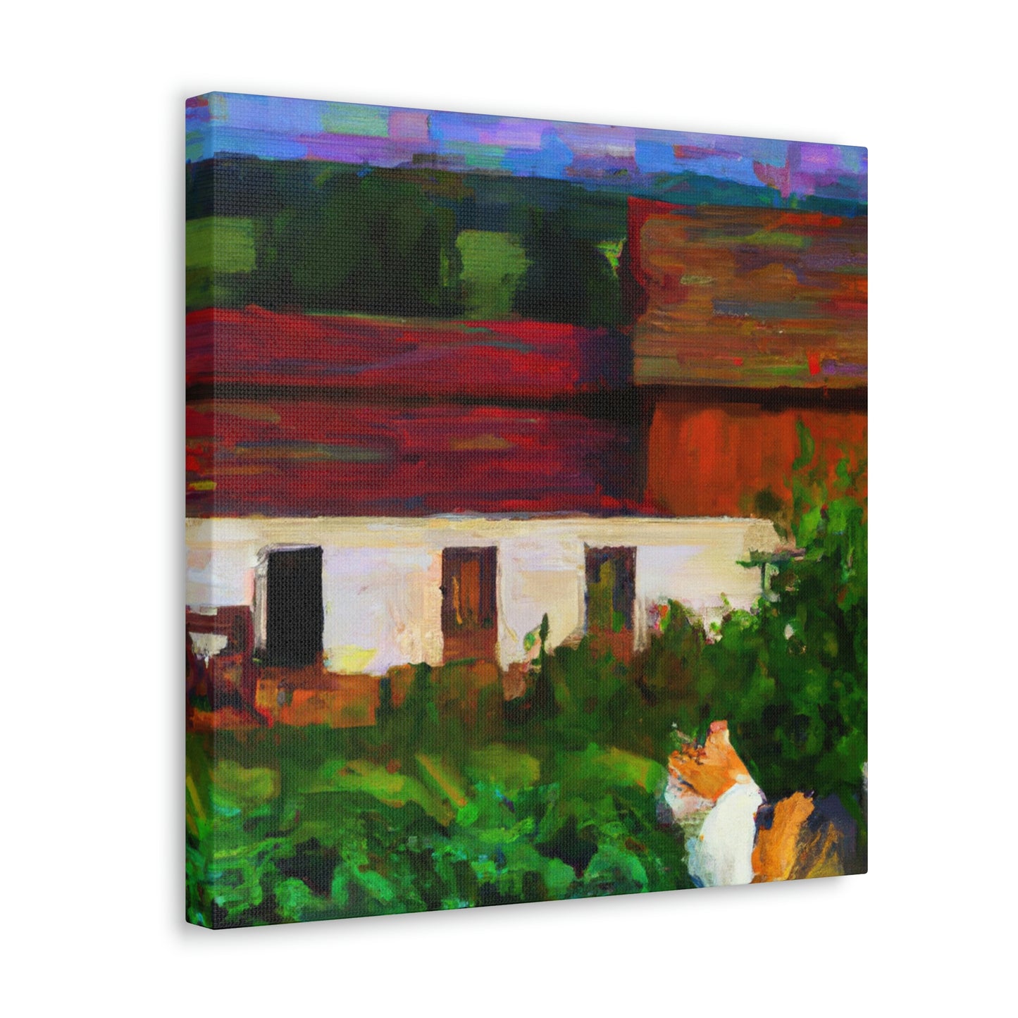 "Barn Cat Impressionism" - Canvas