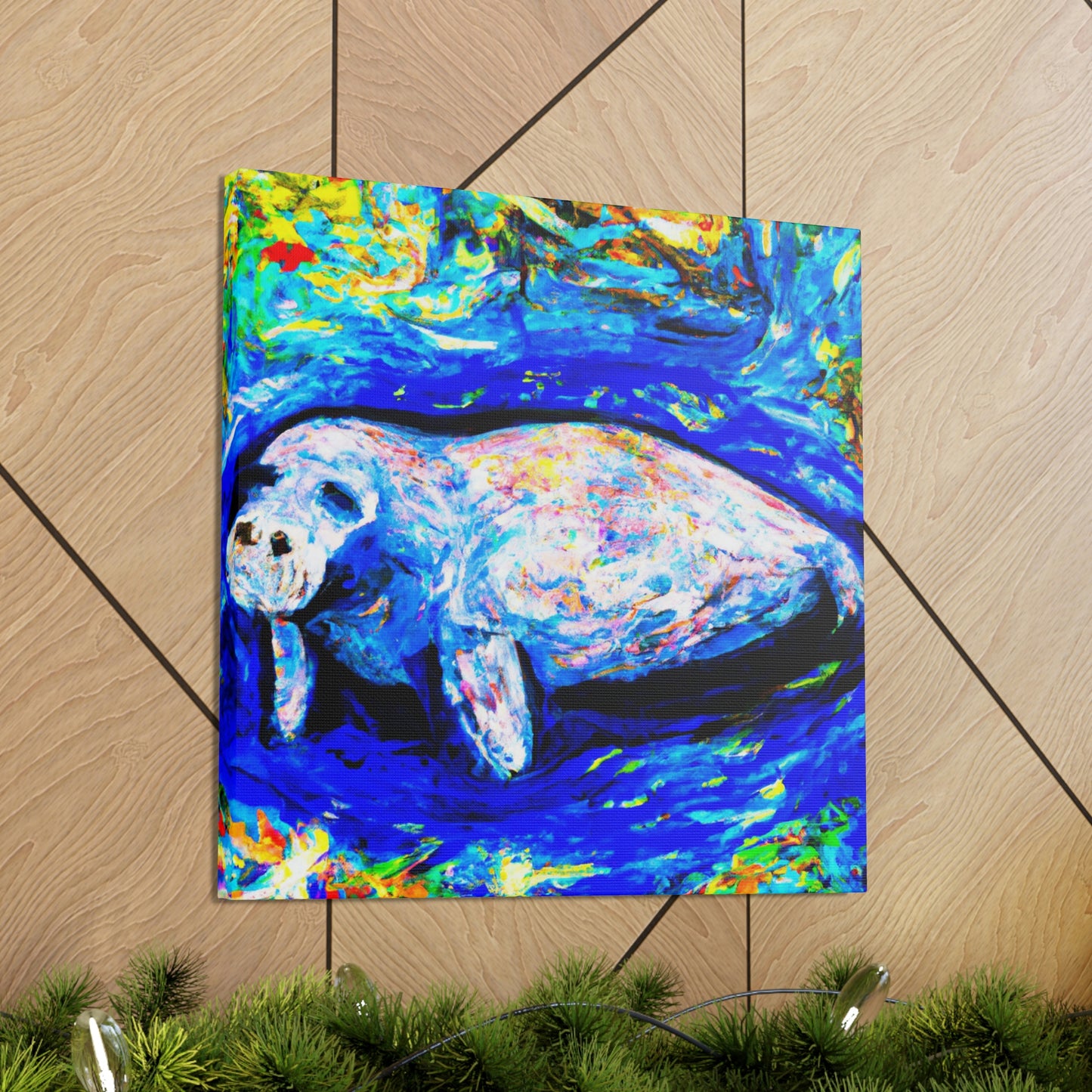 Manatee in Expressionism - Canvas