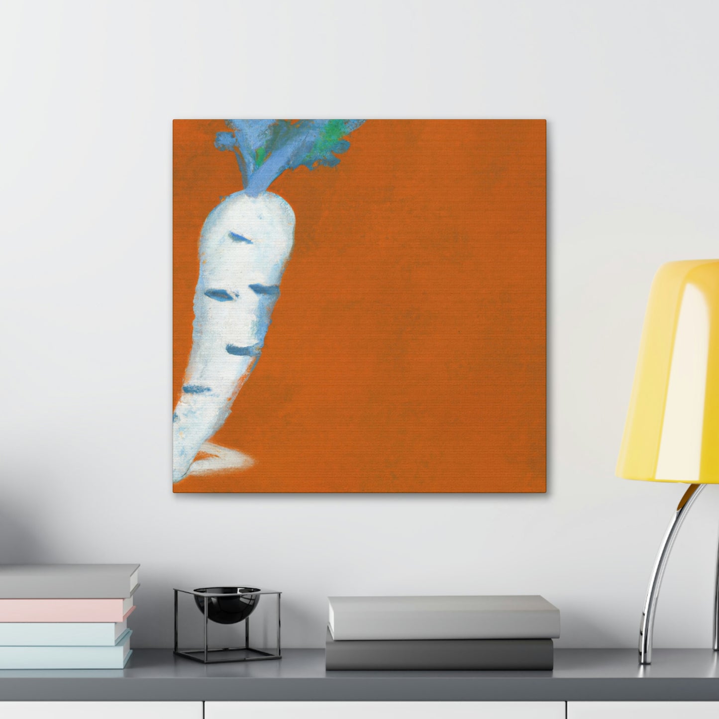 "Carrot: Minimalist Reflection" - Canvas