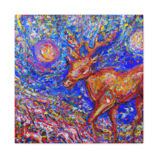 Reindeer in Expressionism - Canvas