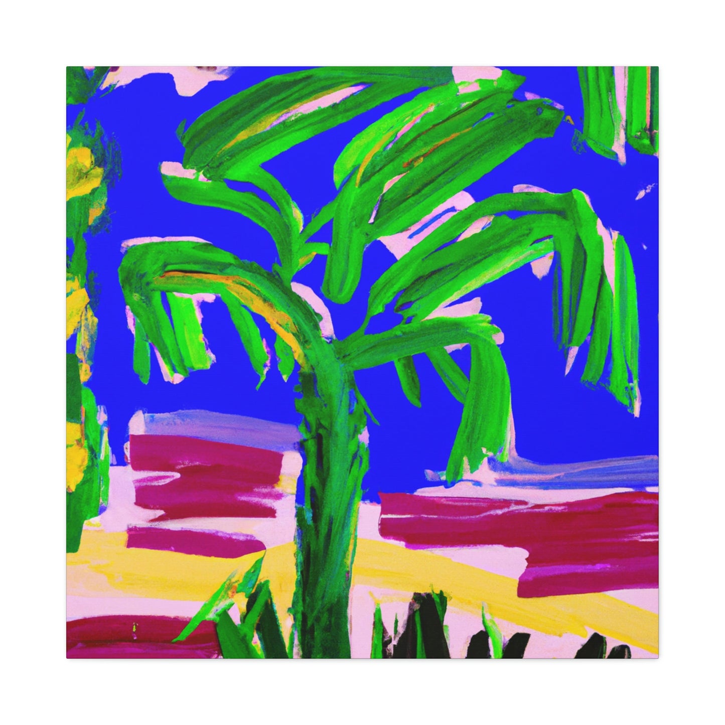 "Palm Tree Oasis Dream" - Canvas