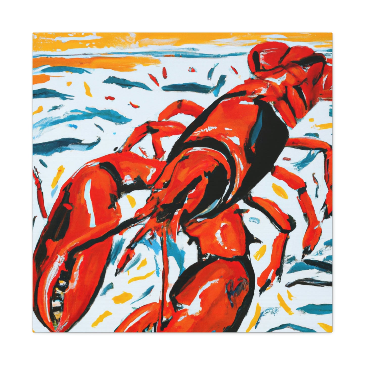 Lobster in Expressionism - Canvas