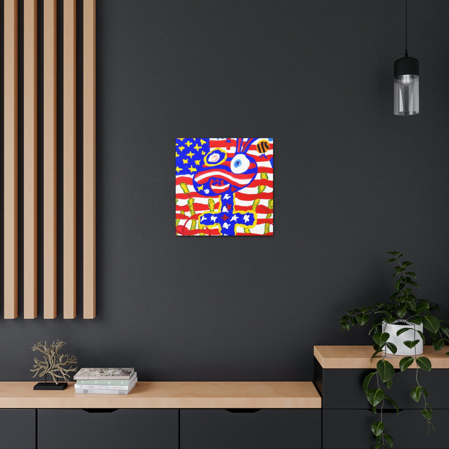 "Stars and Stripes Elegance" - Canvas