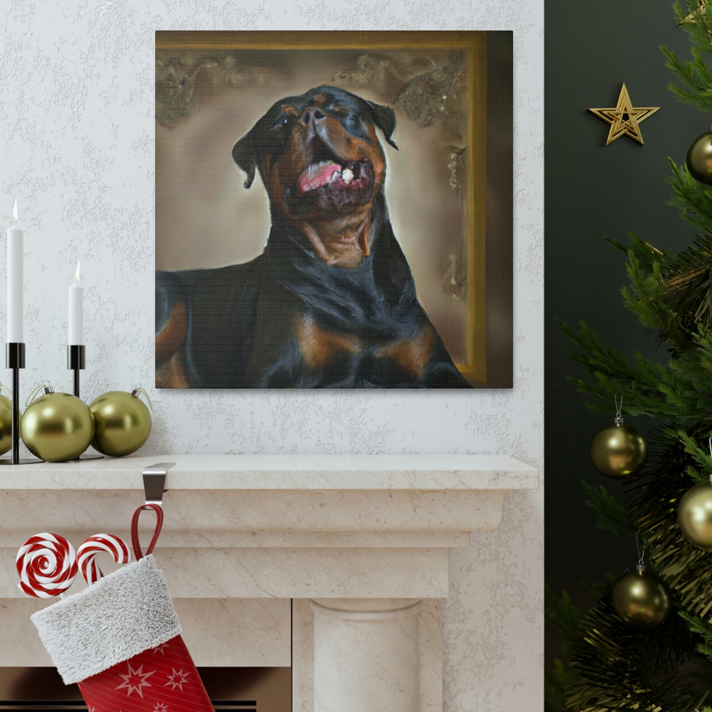 Rottweiler in Baroque - Canvas