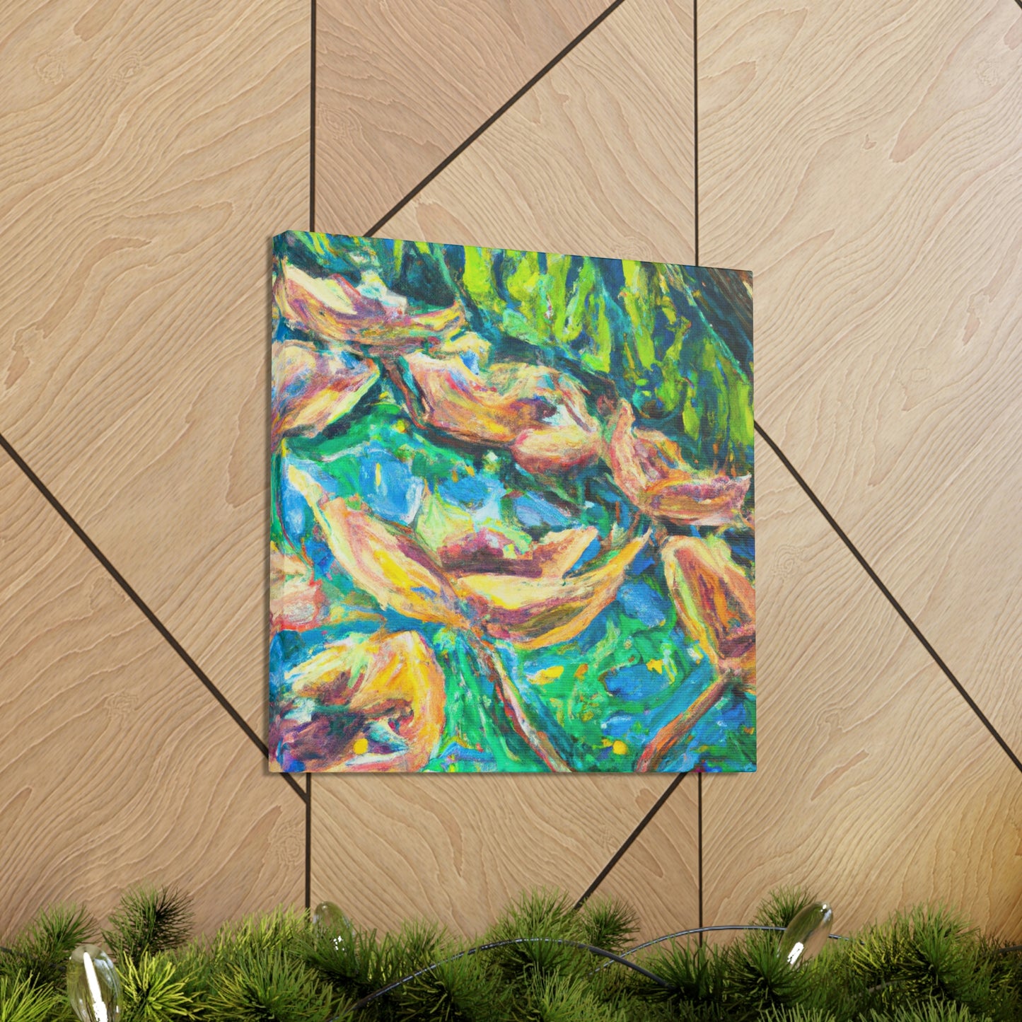 "Blooming Lotus Expressionism" - Canvas