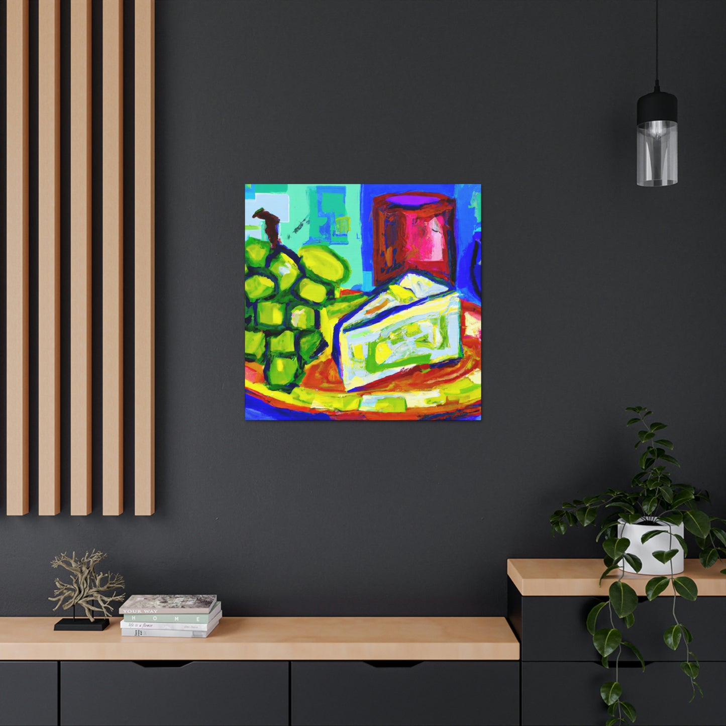 Cheese and Grapes Fauvism - Canvas