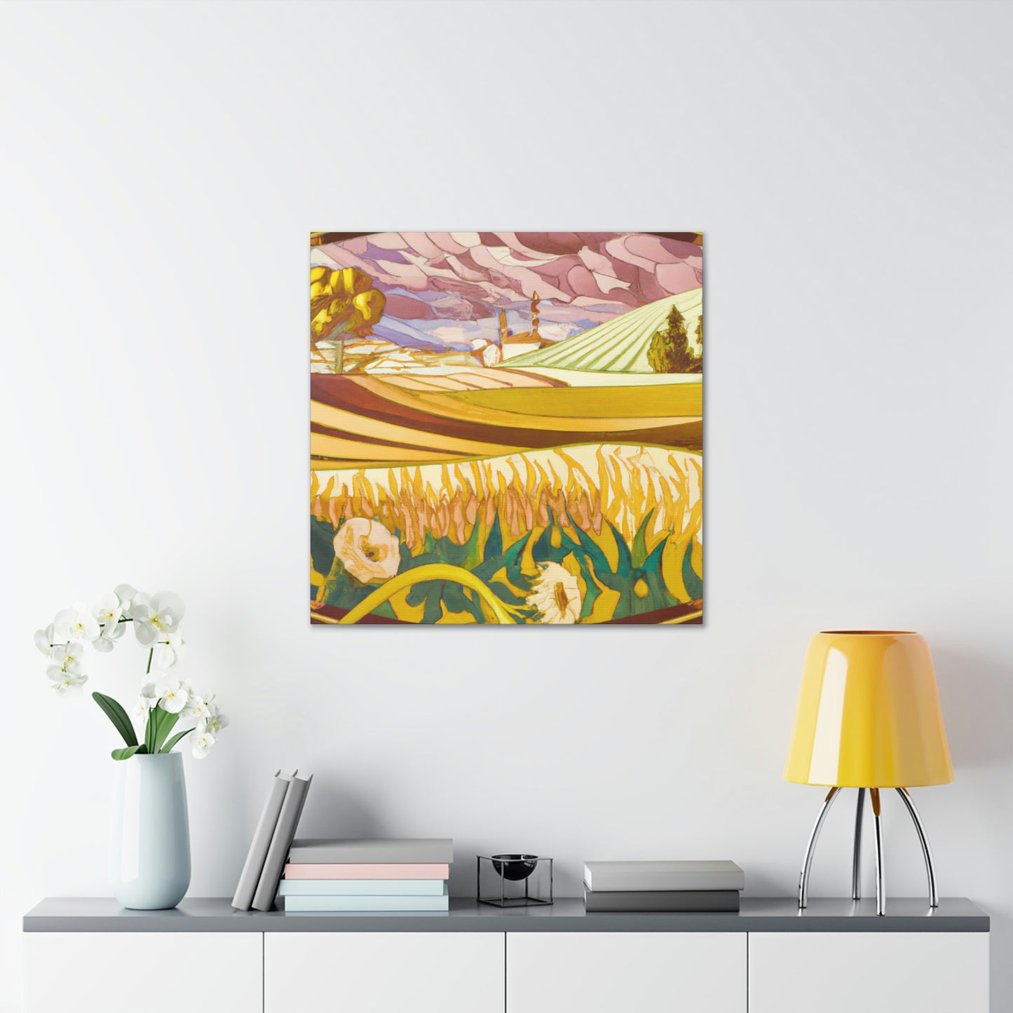 "Harvesting the Fields Abloom" - Canvas