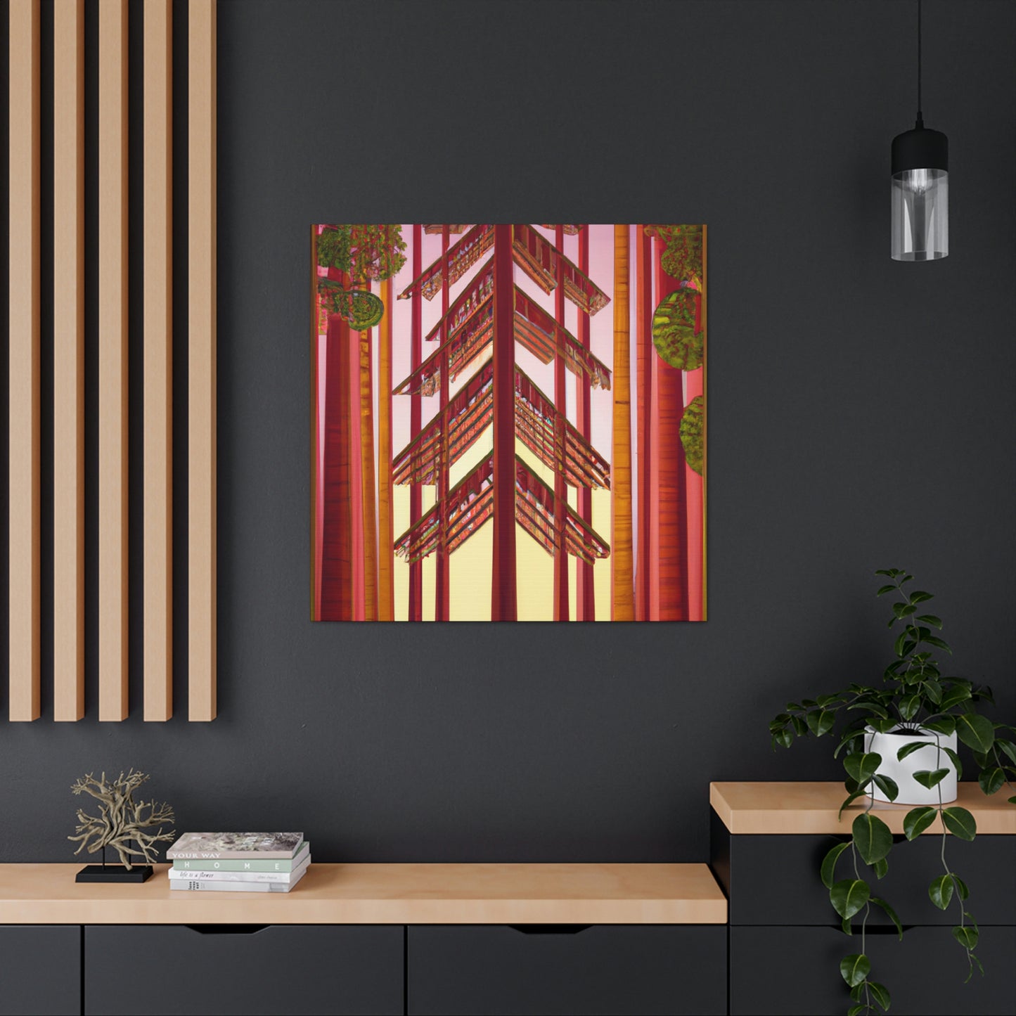 "Futuristic Redwood Monument" - Canvas