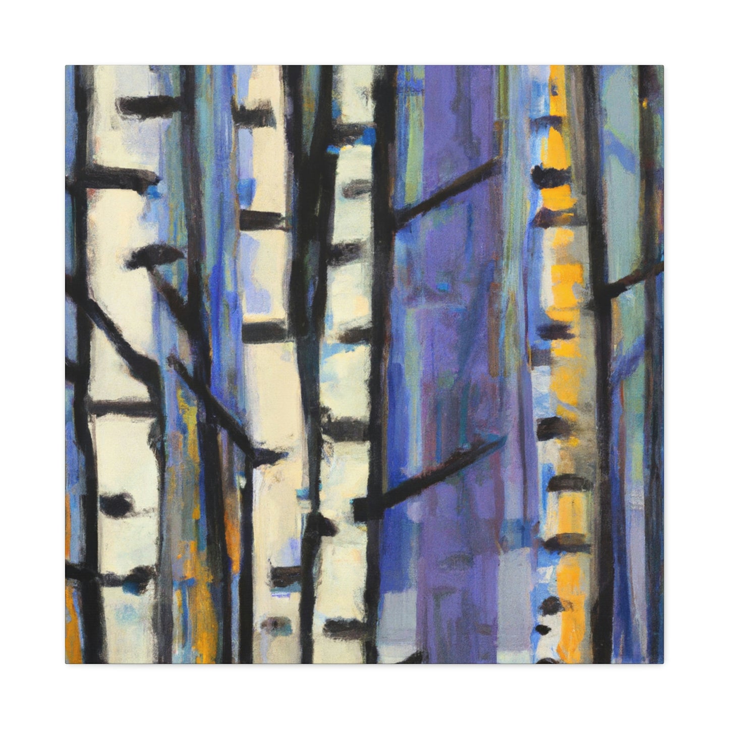 Birch Tree Expressionism - Canvas