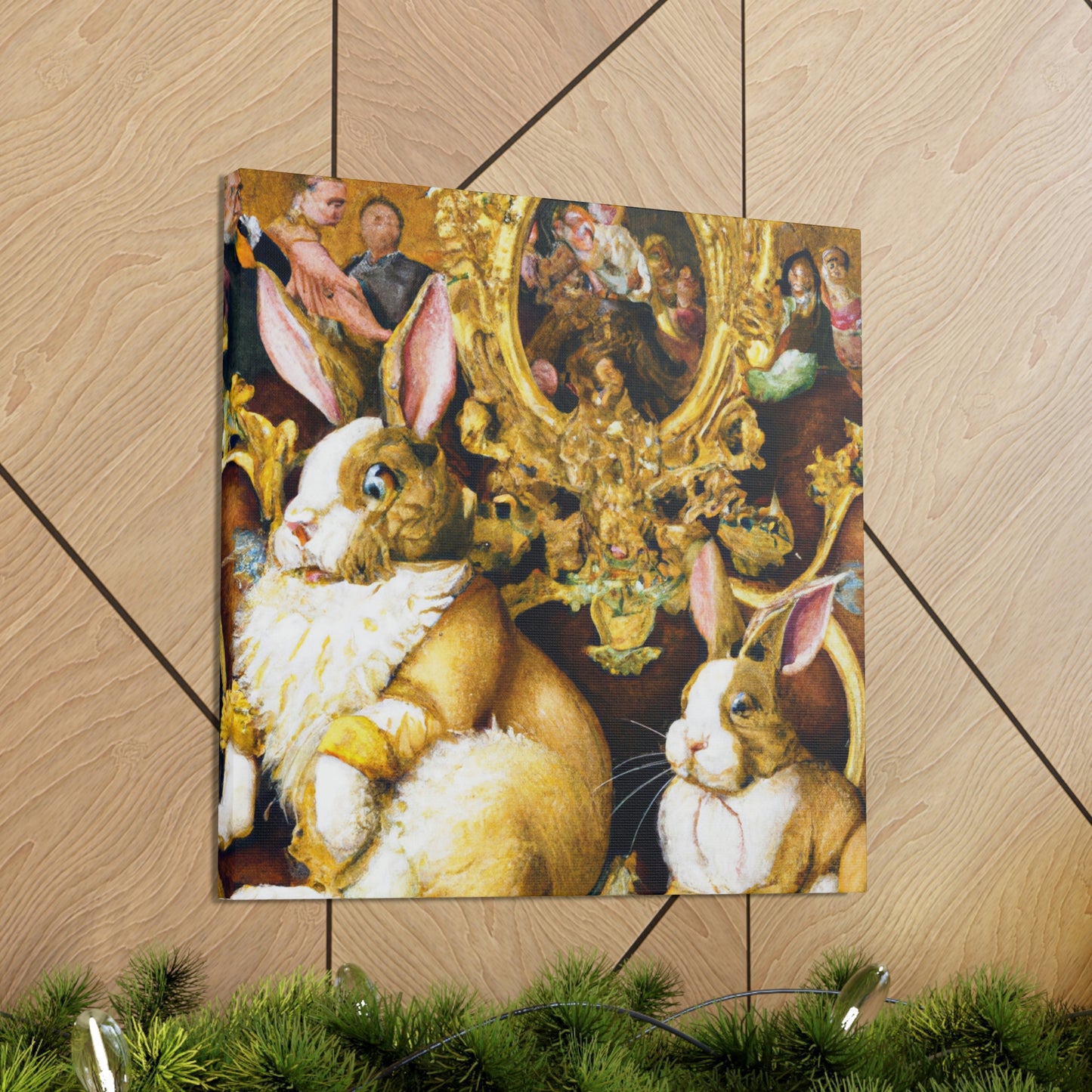 "Rabbits in Baroque Splendor" - Canvas