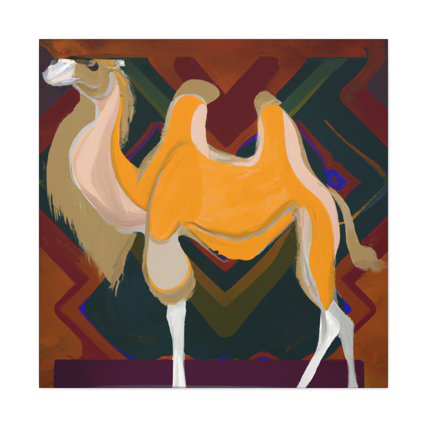 "Camel Oasis Reflection" - Canvas