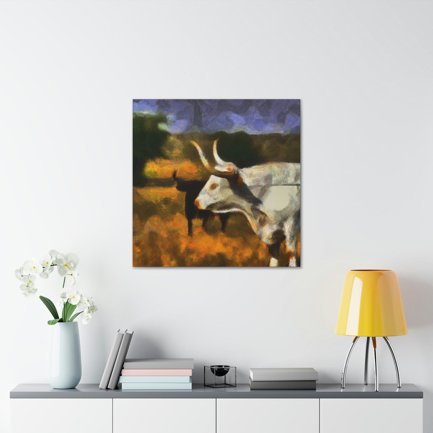 Longhorn in Expressionism - Canvas