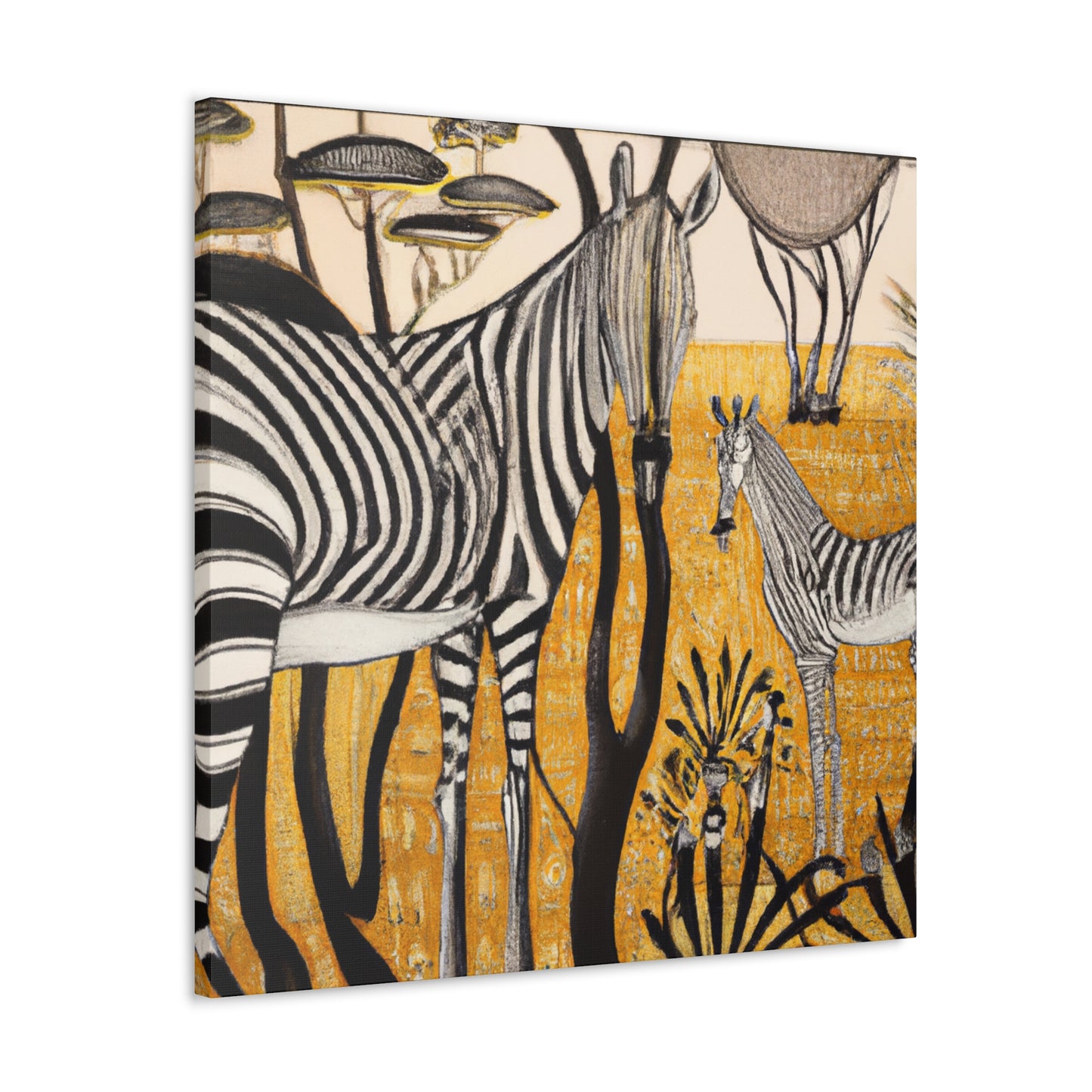 "Striped Zebra Symphony" - Canvas