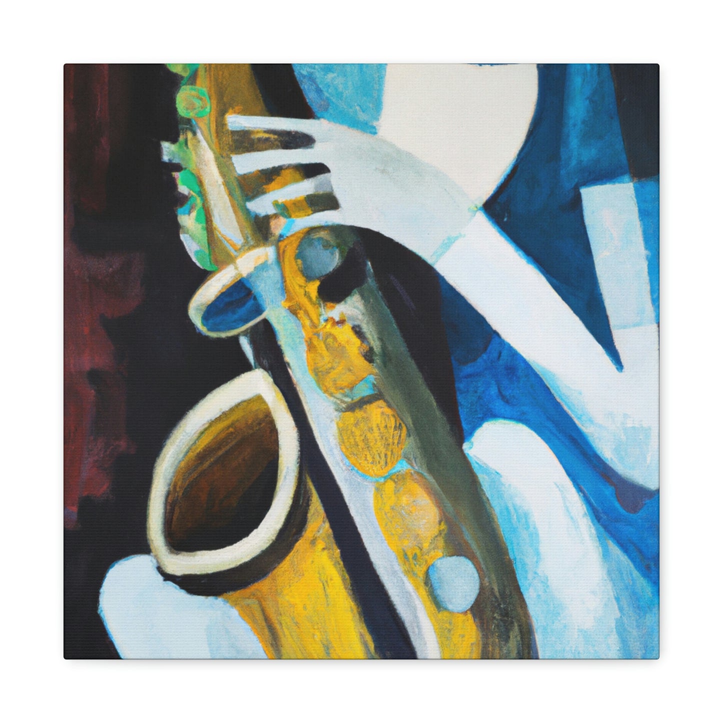 "Saxophone Serenade Expressionism" - Canvas