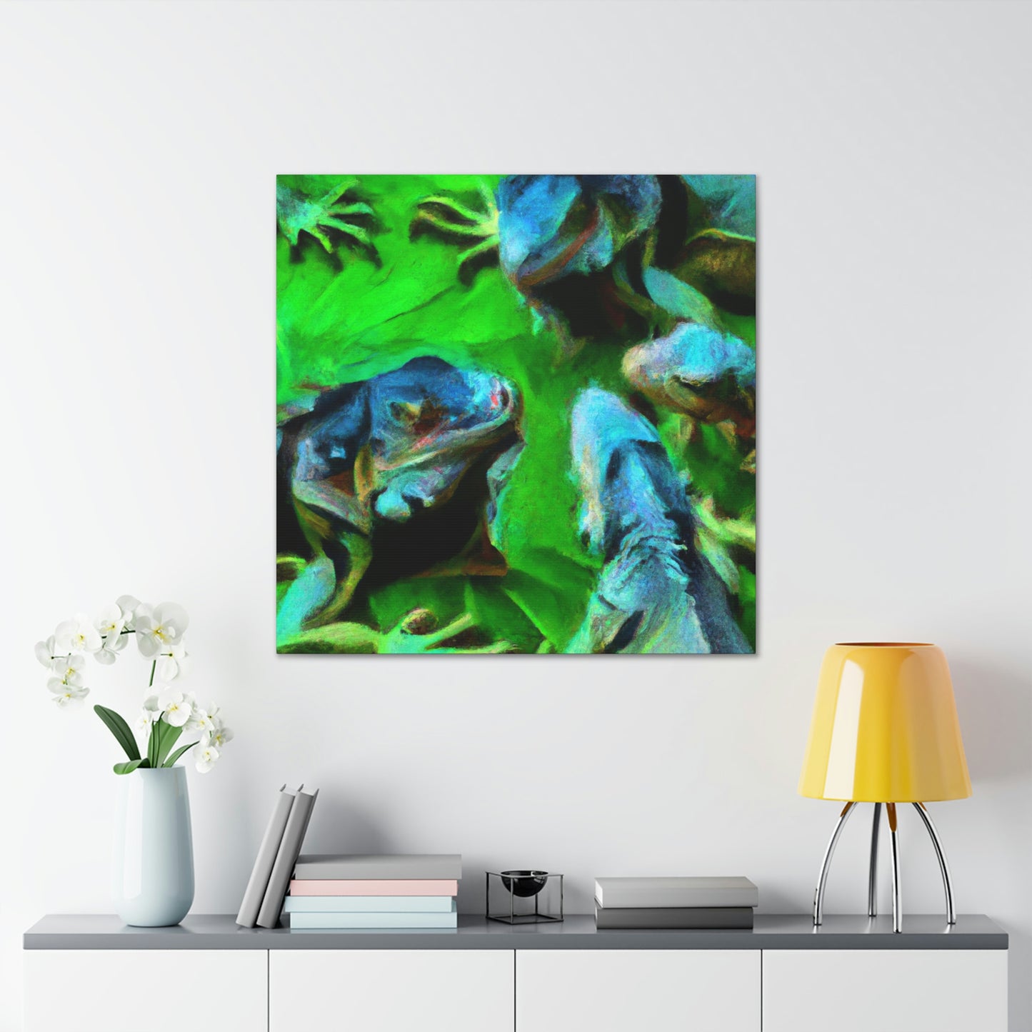 Iguanas in Impressionism - Canvas