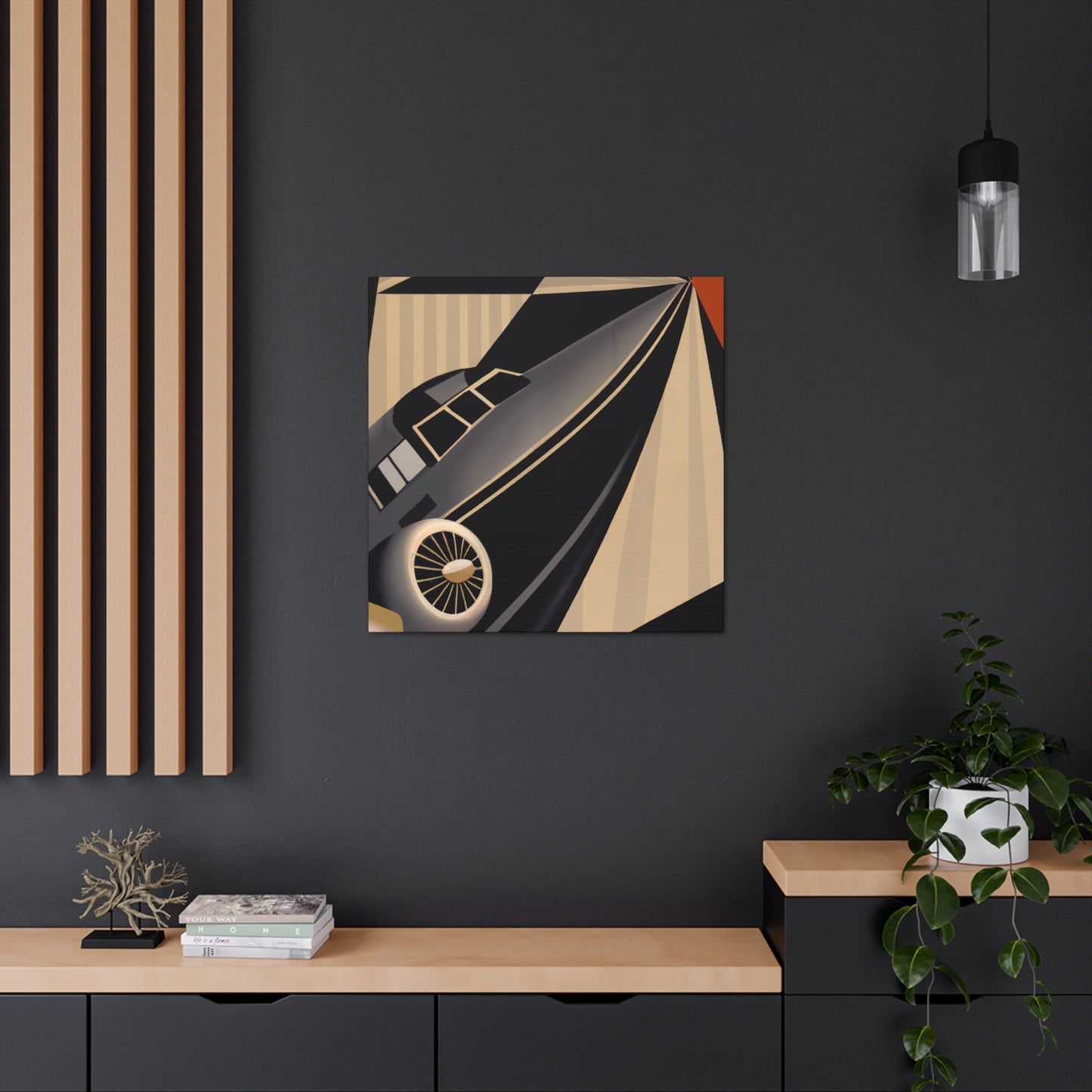 "Vintage Airplane Soaring" - Canvas