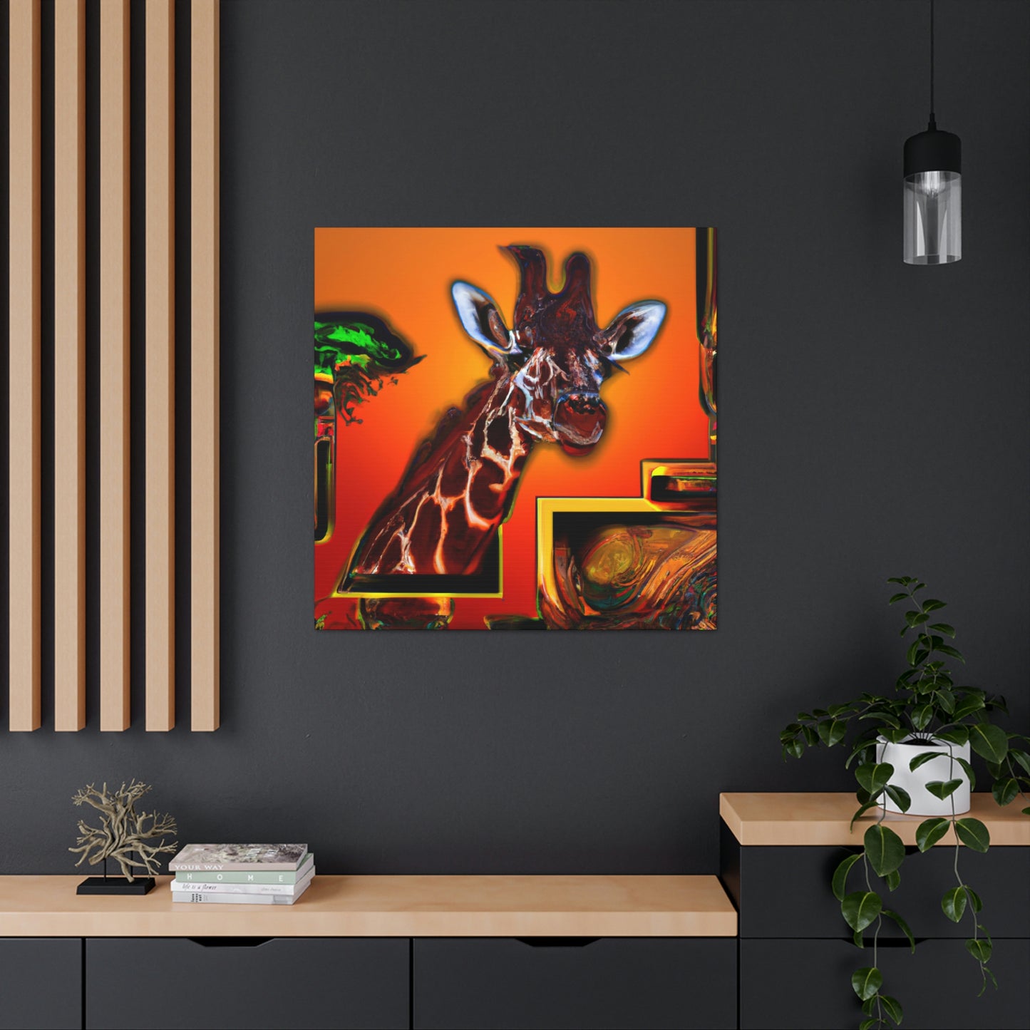 Giraffe in Art Deco - Canvas