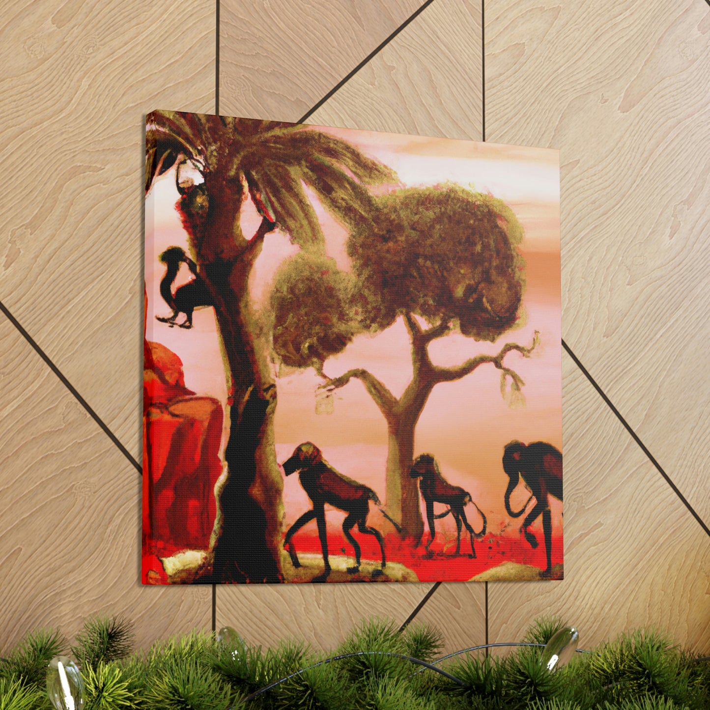 "Baboon Grandeur in Deco" - Canvas