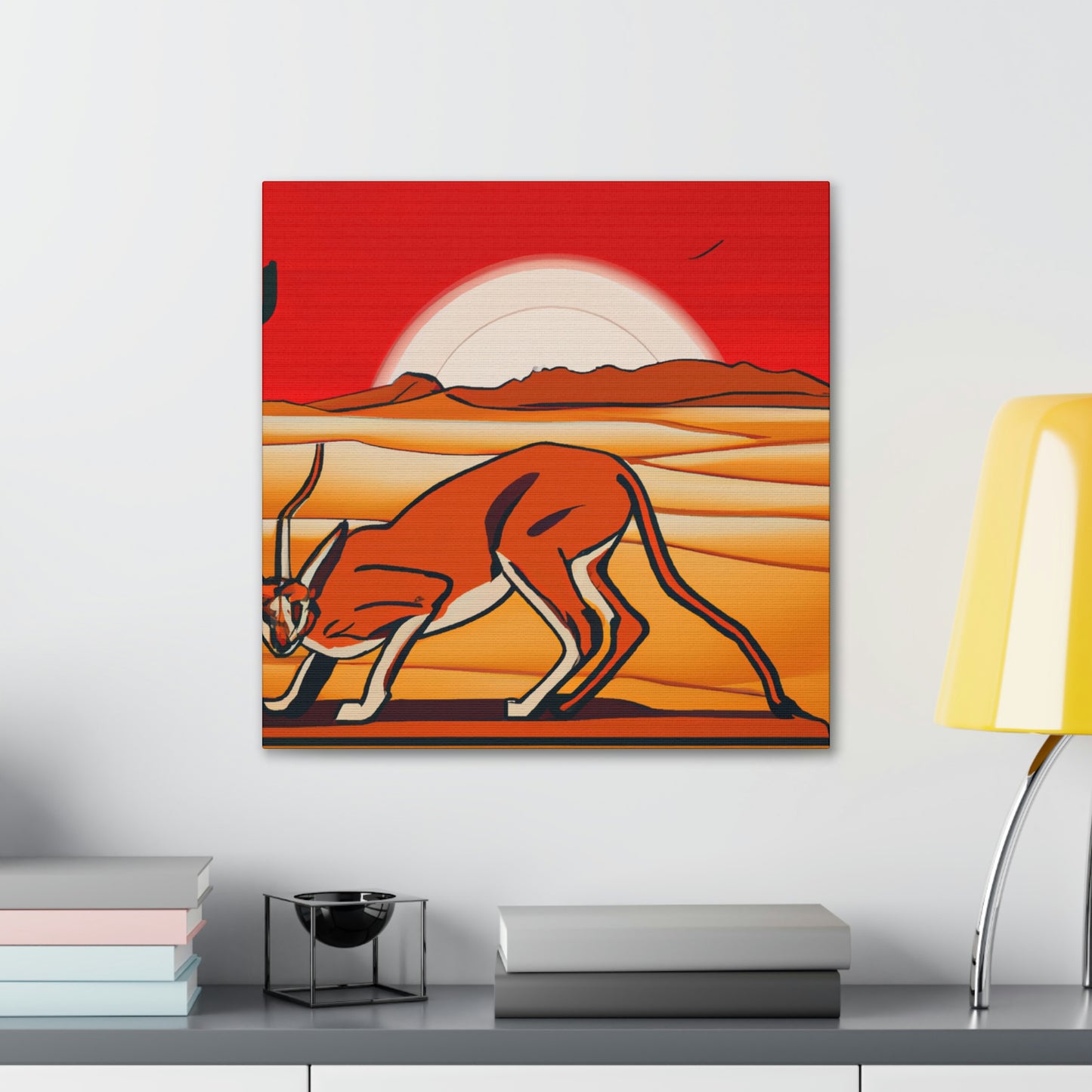 "Caracal's Glittering Gaze" - Canvas