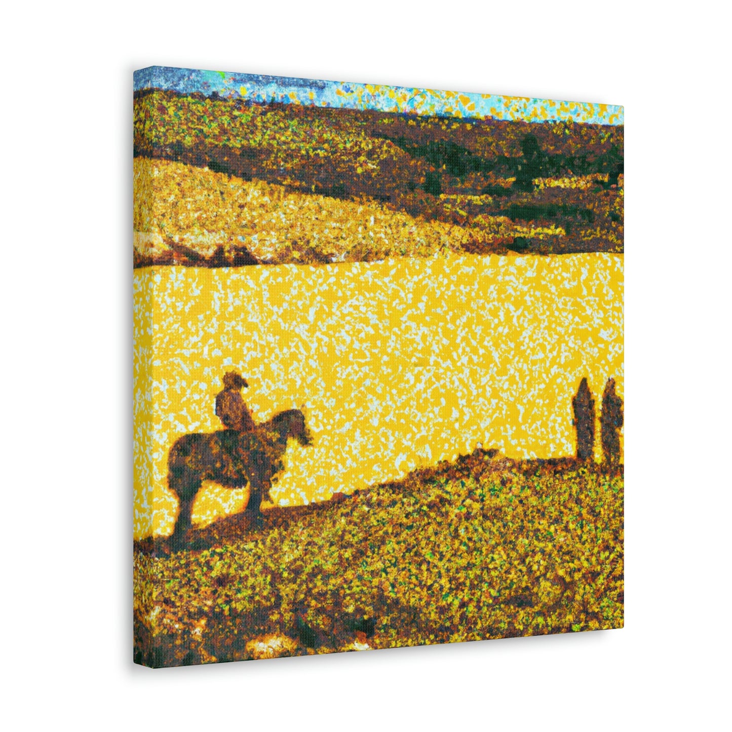 "Ranching in Pointillism" - Canvas