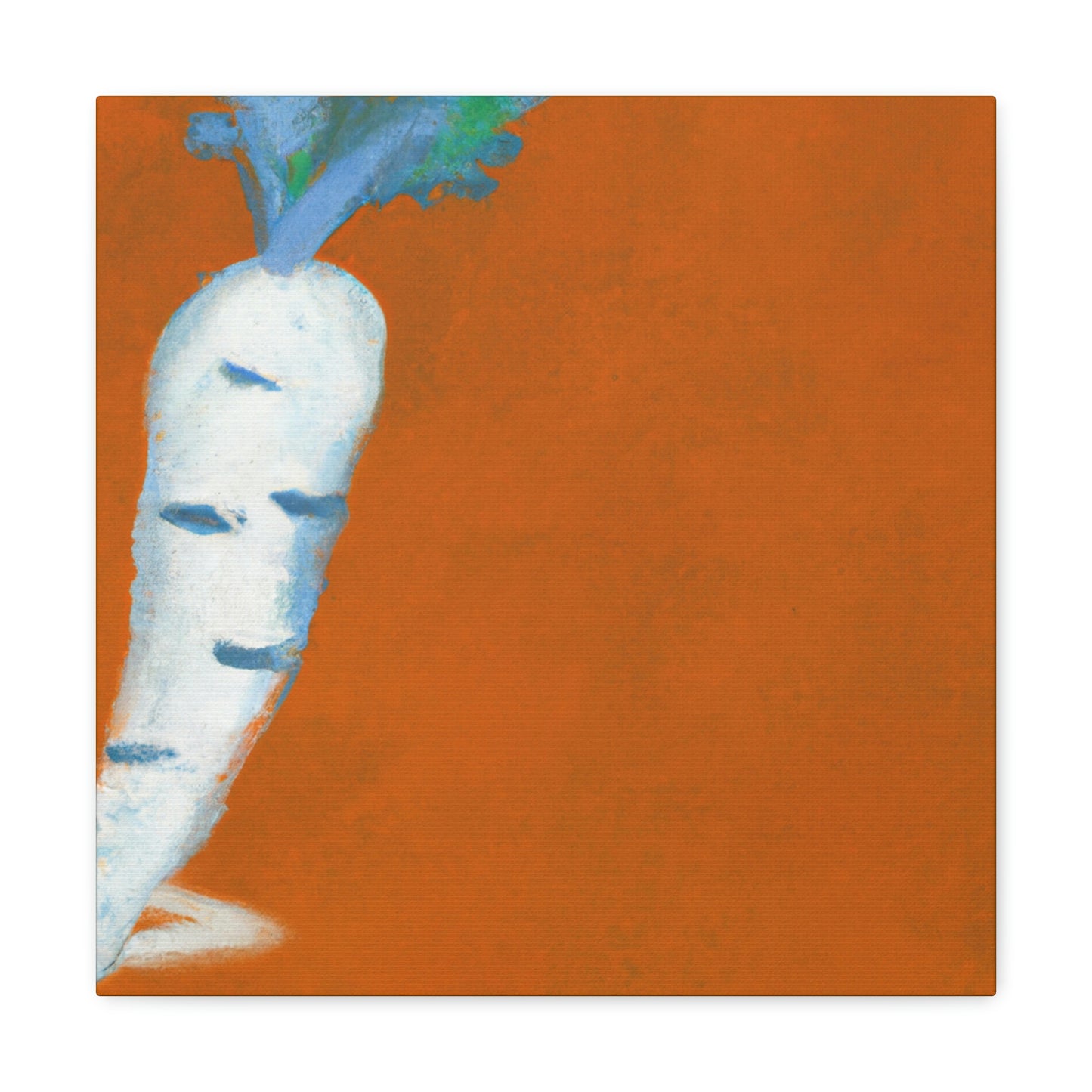 "Carrot: Minimalist Reflection" - Canvas