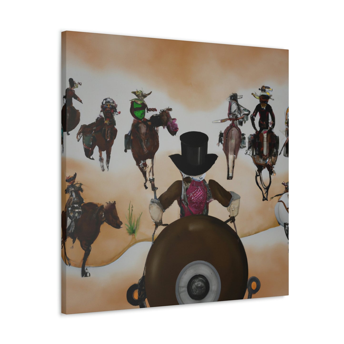 "Cattle Herding Steampunk" - Canvas