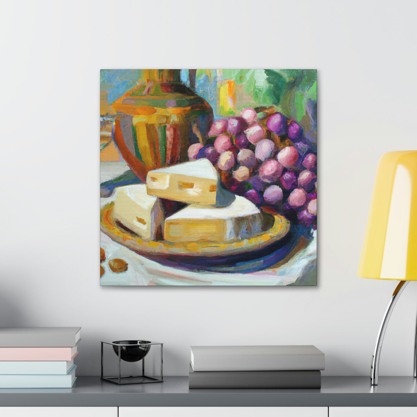 "Cheese and Grapes Feast" - Canvas