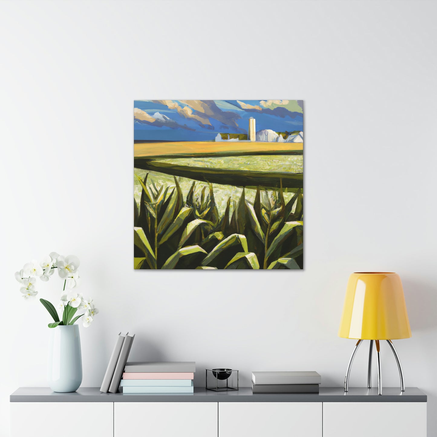 "Corn Field Harmony Scene" - Canvas