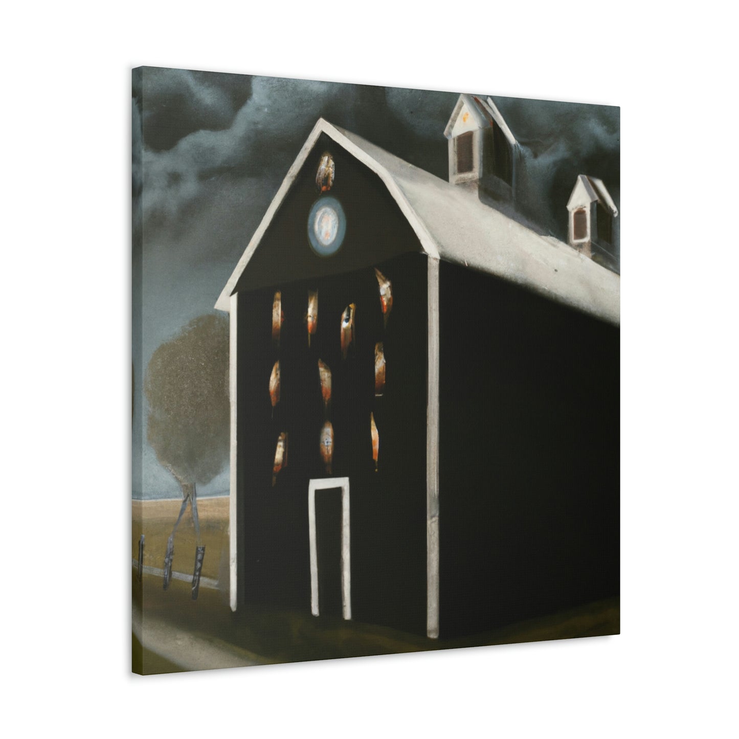 Barns in Art Deco - Canvas