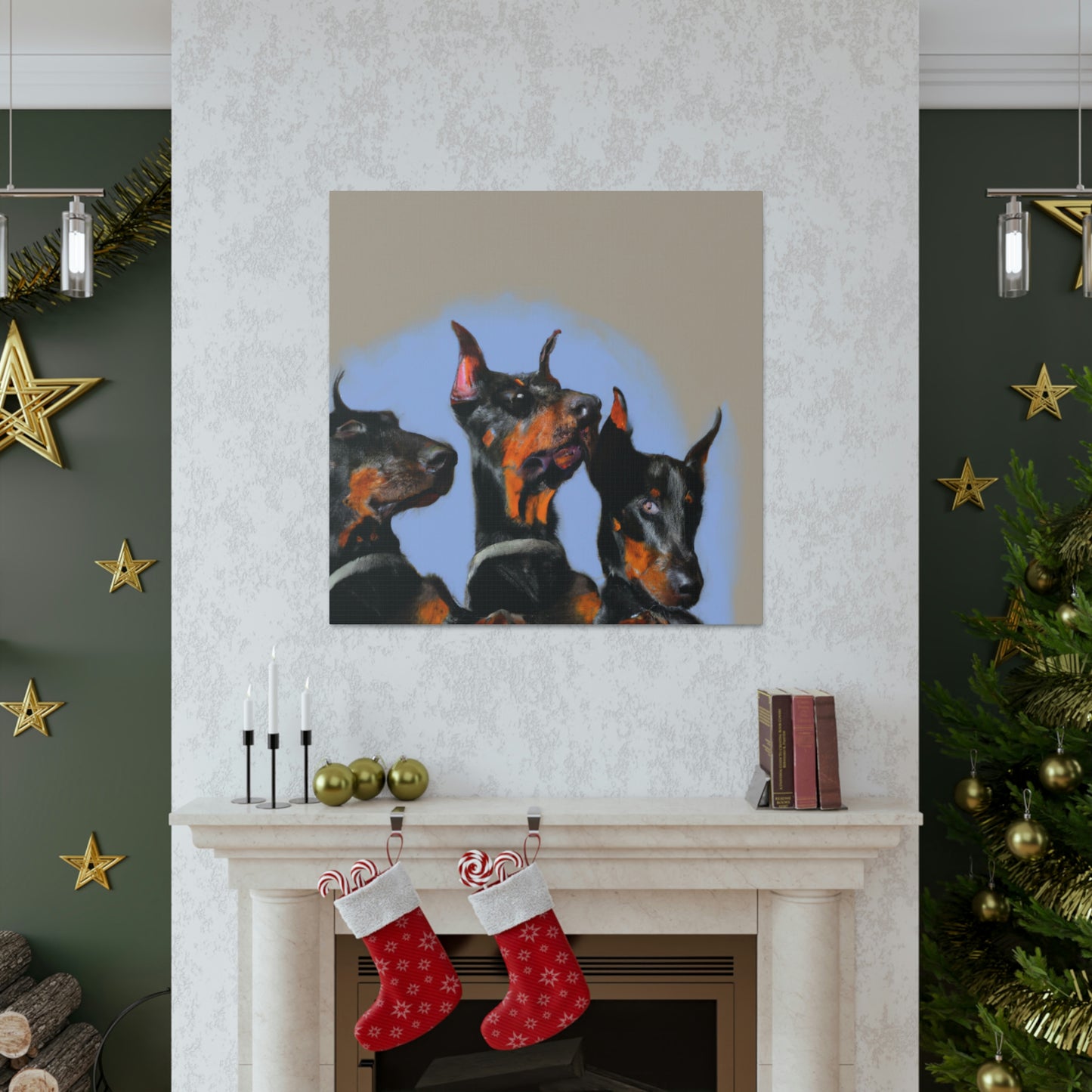 Doberman in Stillness - Canvas