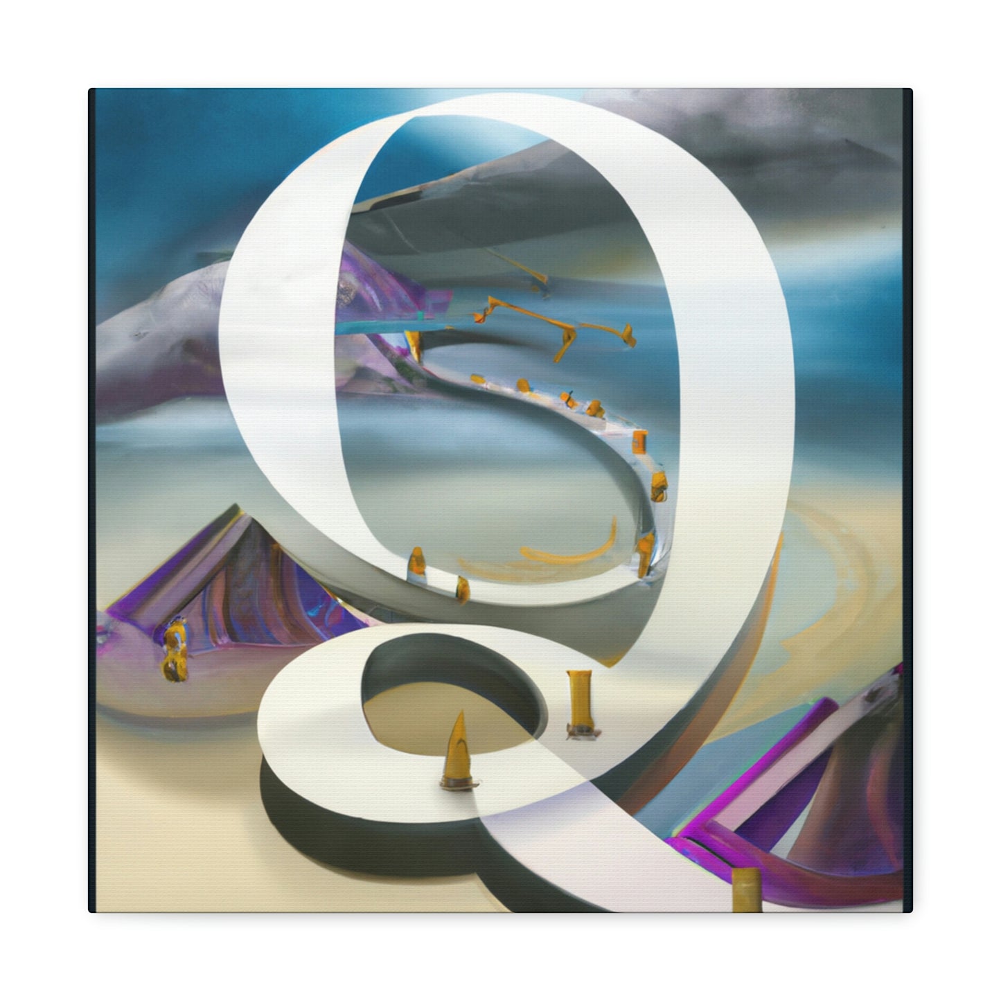 "Q in Art Deco" - Canvas