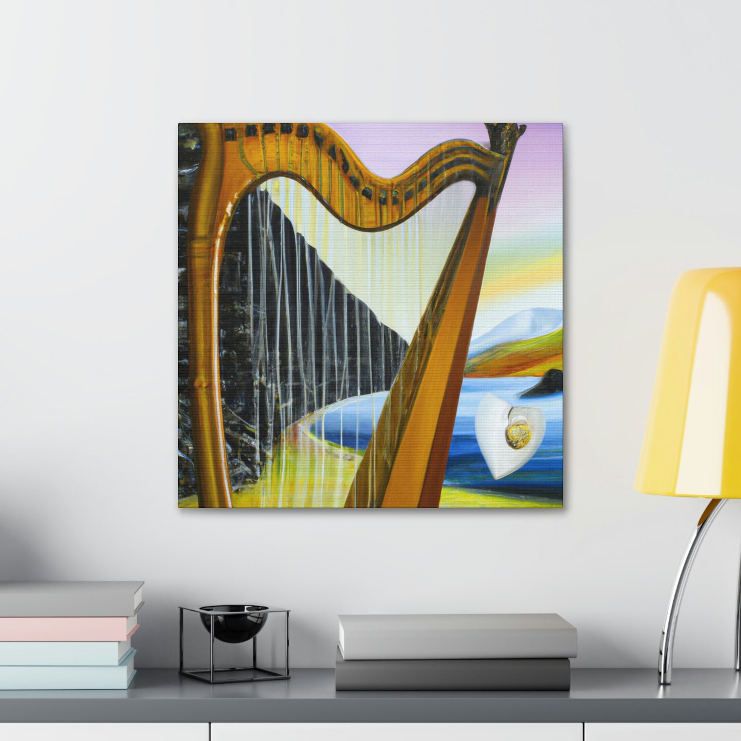 "Harp and Dreamscapes" - Canvas