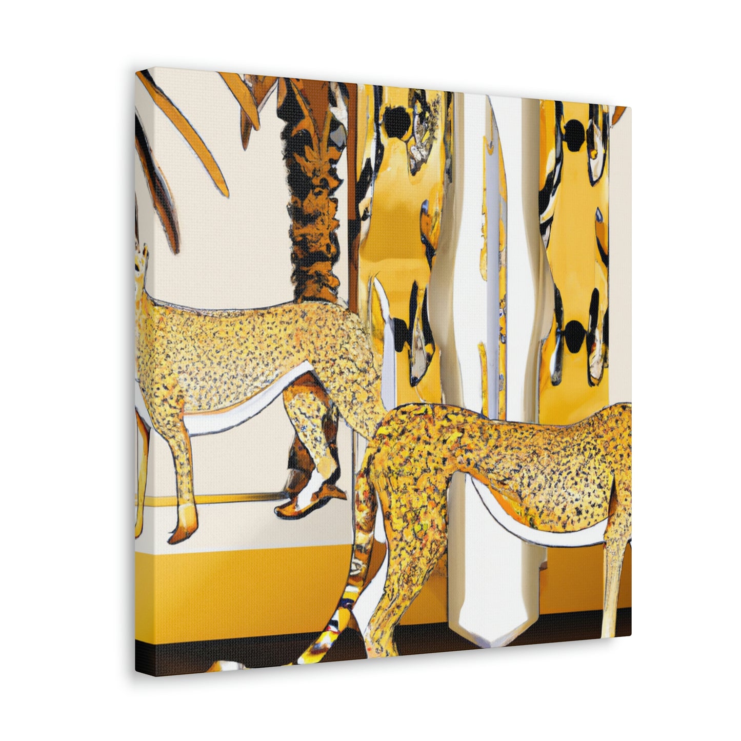 "Cheetah's Wild Symphony" - Canvas